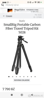 SmallRig 4221 Travel Video Tripod Kit – nový, nerozbalený dá - 7