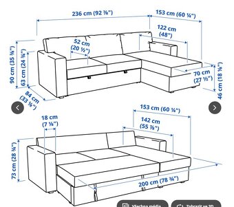 Rozkládací pohovka Ikea za odvoz - 7