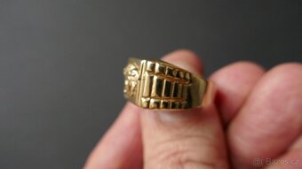 ZLATÉ PRSTENY VERSACE 13.15G//4.1G//14 KARÁTŮ 585 PUNCOVÁNO - 7