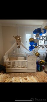 Dětská rostoucí postýlka Ema- bílá (100x85x163 cm) - 7