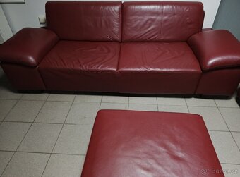 Kožená sedací souprava - jak NOVÁ, TOP STAV - 7