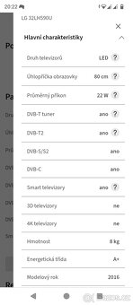 Smart tv LG 32"(81cm úhlopříčka) Wi-Fi, dvb-t 2 - 7