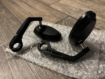 Cafe racer LED světlo a malé zrcátka, hodiny na řidítka - 7