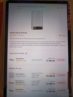 Plynový atmosférický kotel Ariston. - 7