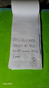 AUDI ALU KOLA 225/55/16 - 5X112 Č.19 - 7