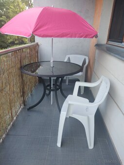 ⭐⭐⭐ZAHRADNÍ POSEZENÍ KOMPLET STOLEK+ 2x ŽIDLE + SLUNEČNÍK - 7