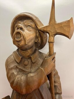 Dřevěná socha, Ponocný - 79cm - 7