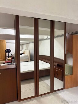 Ložnicová sestava – masivní vzhled, tmavý dekor - 7