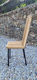 Masivní dubové židle k jídelnímu stolu - 7