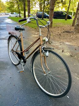 Bronzové retro dámské městské kolo – stylový originál - 7