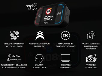 Saphe Drive Pro detektor , kamer, radarů , GPS , alarm - 7