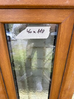 Plastové okna trojsklo, zlatý dub/bílá různé rozměry - 7