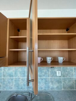 Moderní dřevěná kuchyňská linka se spotřebiči - 7