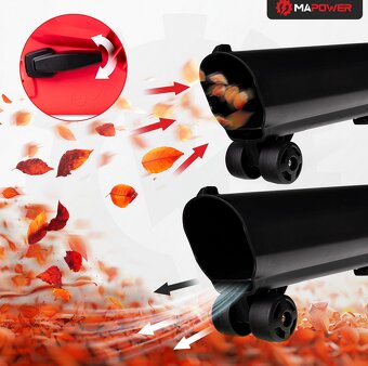 Elektrický vysavač s drtičem a fukar listí 3000W - záruka - 7