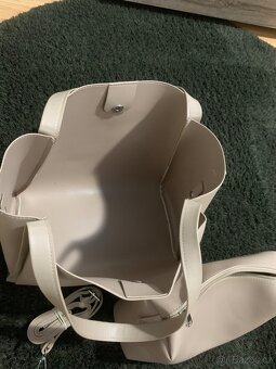 Kabelka béžová shoper - 7