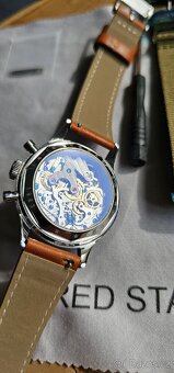 Seagull 1963 Chronograf Reedice, Red Star - 7