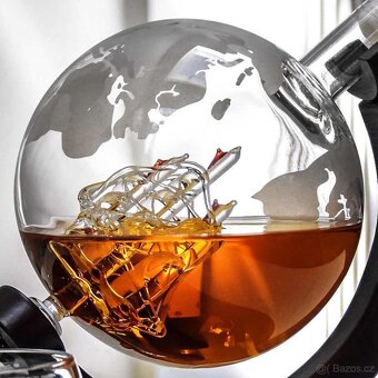Sada na whisky KARAFKA GLOBUS a sklenice - 7