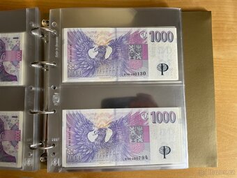 Kompletní R sada 1 000 Kč s přítiskem ČNB včetně Specimena - 7