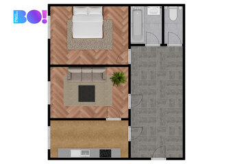 Prodej družstevního bytu 2+1, 60 m², ul. Gustava Klimenta, O - 7