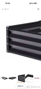 Vyvýšený zahradní záhon tmavě šedý - 7