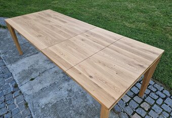 Nový rozkládací stůl dub masiv 90x140+2x45 cm - 7
