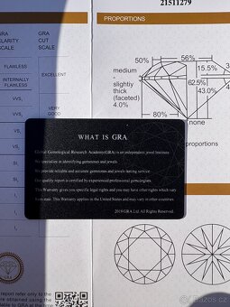 Moisanit prstýnek 0.5 ct – 925 stříbro, GRA certifikát - 7
