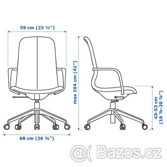 IKEA LÅNGFJÄLL
- kancelářská židle Gunnared tmavě šedá/čern - 7