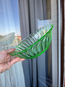 Kompotová sada misek 1+6, uranové sklo - 7