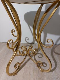 Nový zlatý stolek s pravým mramorem - 7