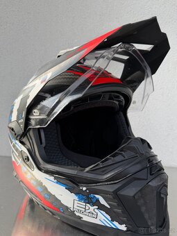 Prilba LS2 MX701 Explorer Carbon Extend čierno-modro-červe - 7