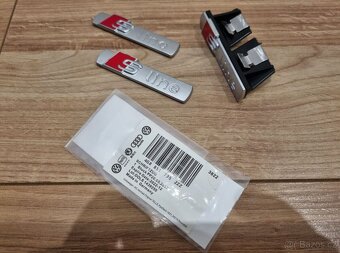 AUDI Sline napisy znak loga S line strieborne - 7