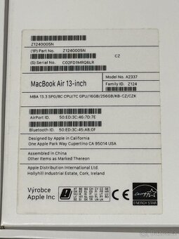 APPLE MACBOOK AIR 13” 2020 M1/16GB RAM/256GB - 7
