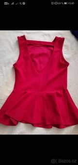Rudý peplum top River Island M 38 - 7