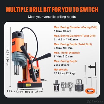 Magnetická vŕtačka VEVOR 1300W - 7