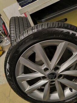 Alu kola Škoda Fabia III 5x100 r16 Originál,pneu7mm215/45/16 - 7