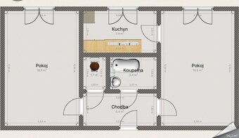 (703) Pronájem, byt 2+1, 56 m,  112, Bukovany - 7