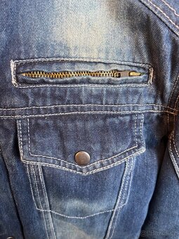 Džínová bunda caffé racer bobber vel. M - 7