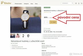 Nové náramkové hodinky z pozlacené ušlechtilé oceli, unisex - 7
