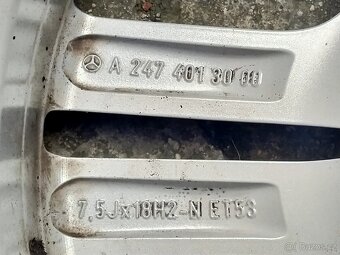 Alu kola originál Mercedes, 7,5J x18, 5x112,ET 53,Letní pneu - 7