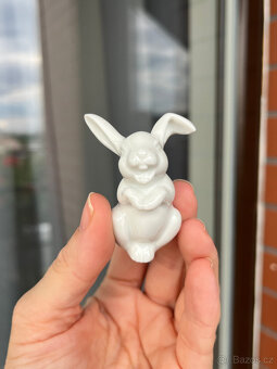 Rosenthal Porcelánová soška bílý zajíc, králík 5 cm - 7