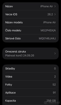 IPhone AIR 256gb blankytně modrý - 7