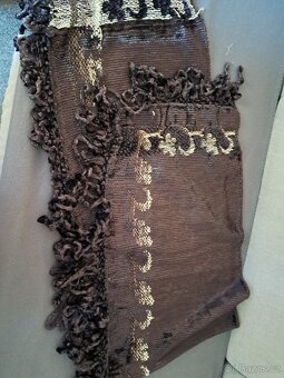 Starožitné žinilkové šály, šátky - 7