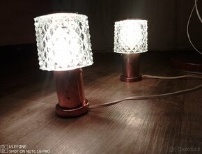 2x retro skleněná lampička Kamenický Šenov - 7