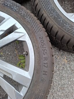 Orig. zimní alu 5x100 - VW - Continental 205/55 R17 - 7