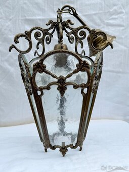 Velká mosazná zdobená lucerna lustr top kus - 7