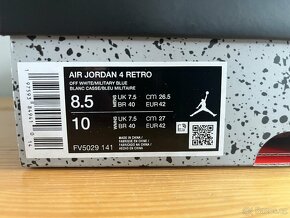 Air Jordan 4 Retro - Military Blue vel. 42 - 7
