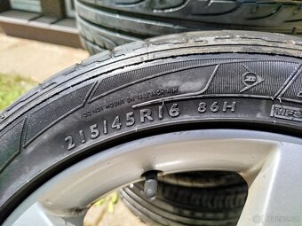 Alu kola Škoda R16 5X100 LETNÍ PNEU 215/45 - 7