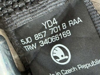 ŠKODA FABIA 2 5J - pásy LP+PP 5J0857701B 5J0857702B - 7