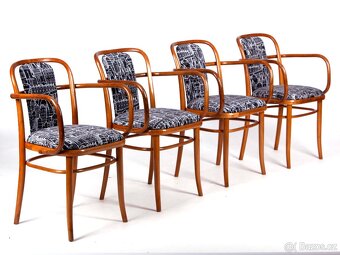 J. Hoffman, elegantní křesílka, židle TON , nové čalounění - 7
