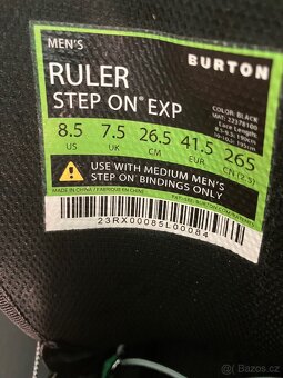 SNB boty Burton Ruler Step On exp. ve velikosti 26,5, - 7
